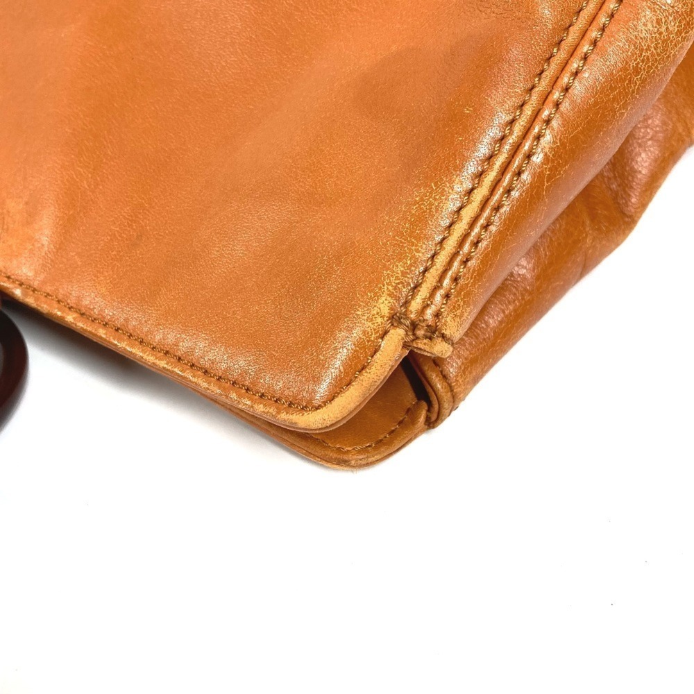 CHANEL Vintage Brown Leather Logo Tote Bag - Picture 6 of 16